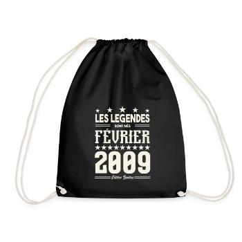 cadeau d'anniversaire Février 2009. février 2009. - Sac de sport léger - noir - Devant
