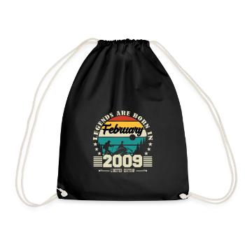 février 2009. Cadeau d'anniversaire février 2009. - Sac de sport léger - noir - Devant