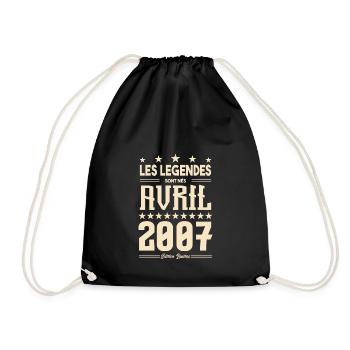 cadeau d'anniversaire Avril 2007 cadeau avril 2007 - Sac de sport léger - noir - Devant