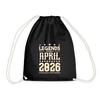 Cadeau Légende Avril 2026 cadeau avril 2026. April - Sac de sport léger - noir - Devant