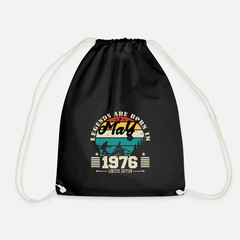 Mai 1976 Geburtstagsgeschenk Mai 1976. Mai 1976. - Turnbeutel - Schwarz