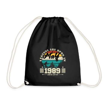 May 1989 Birthday gift May 1989. May 1989. - Drawstring Bag - black - Front