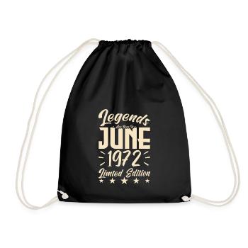 Geboren 1972 Geburtstagsgeschenk 1972. - Turnbeutel - Schwarz - Vorne