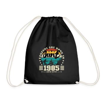Juin 1985. Cadeau d'anniversaire juin 1985. June. - Sac de sport léger - noir - Devant