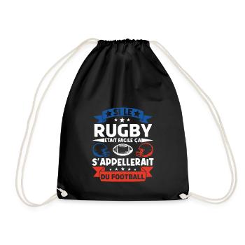 Cadeau rugbyman. cadeau rugby France. rugby fan . - Sac de sport léger - noir - Devant