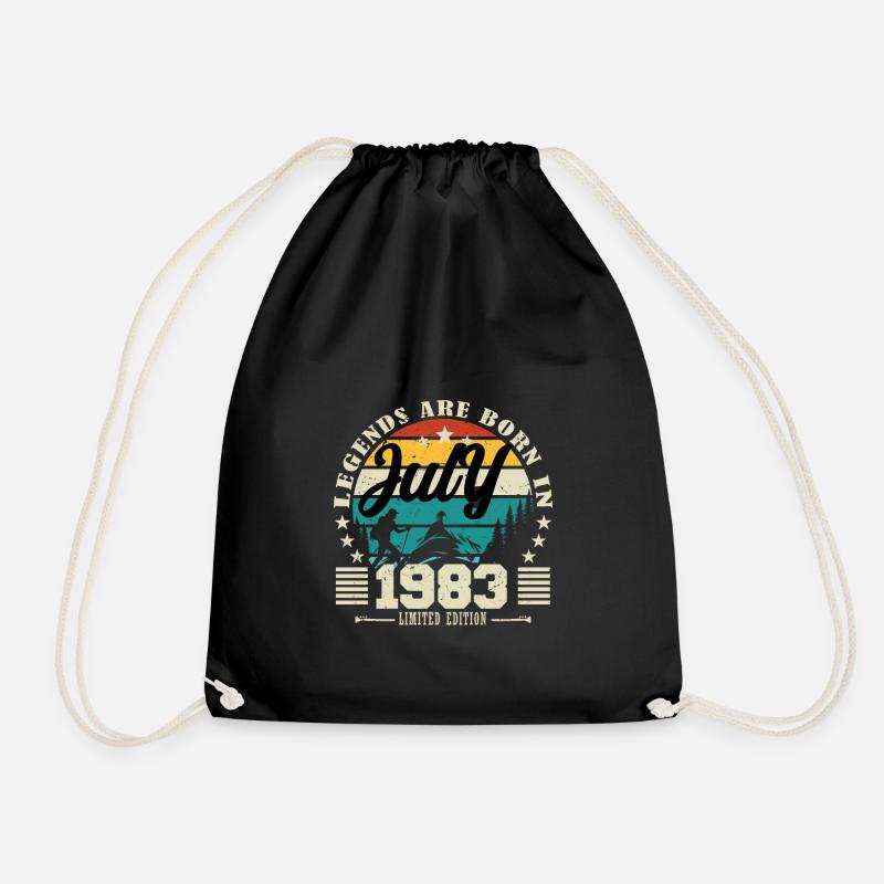 Juli 1983. Geburtstagsgeschenk Juli 1983. - Turnbeutel - Schwarz