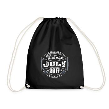 2017 July. Birthday gift July 2017. - Drawstring Bag - black - Front