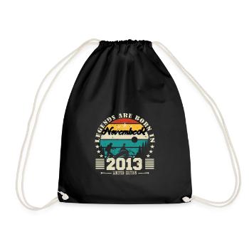 November 2013. November 2013 Birthday Gift. - Drawstring Bag - black - Front