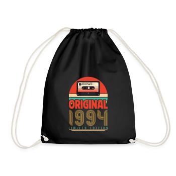 Vintage 1994 Birthday Gift. Retro 1994. - Drawstring Bag - black - Front