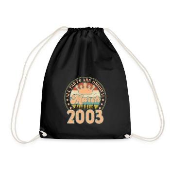 Mars 2003. Cadeau d’anniversaire mars 2003. March. - Sac de sport léger - noir - Devant