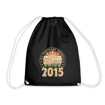 Mars 2015. Cadeau d’anniversaire mars 2015. March. - Sac de sport léger - noir - Devant