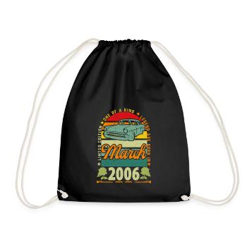 March 2006, March 2006, March 2006. - Drawstring Bag - black - Front