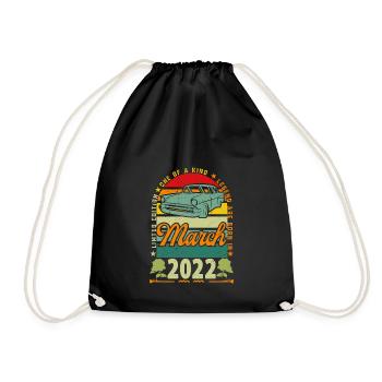 Geburtstag März 2022, März 2022, März 2022. - Turnbeutel - Schwarz - Vorne