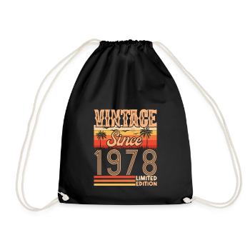 anniversaire 1978. Vintage né en 1978 anniversaire - Sac de sport léger - noir - Devant
