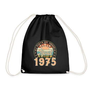 Avril 1975. Cadeau d’anniversaire avril 1975 April - Sac de sport léger - noir - Devant