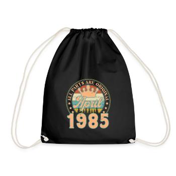 Avril 1985. Cadeau d’anniversaire avril 1985 April - Sac de sport léger - noir - Devant
