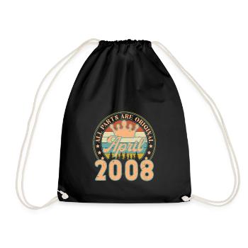 Avril 2008. Cadeau d’anniversaire avril 2008 April - Sac de sport léger - noir - Devant