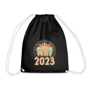 Mai 2023. Cadeau d’anniversaire mai 2023. May 2023 - Sac de sport léger - noir - Devant