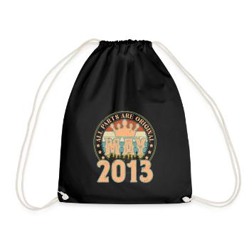 Mai 2013. Cadeau d’anniversaire mai 2013. May 2013 - Sac de sport léger - noir - Devant