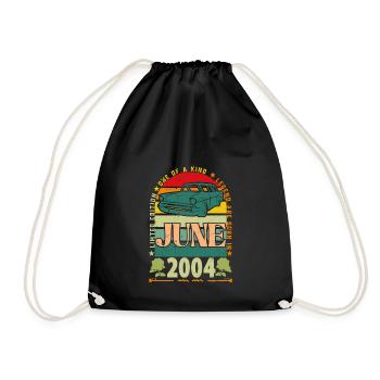 Geburtstagsgeschenk Juni 2004. Juni 2004 Juni 2004 - Turnbeutel - Schwarz - Vorne