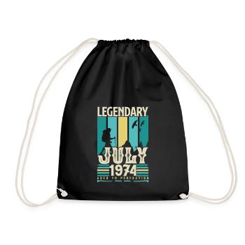 cadeau Anniversaire Juillet 1974, Vintage juillet. - Sac de sport léger - noir - Devant
