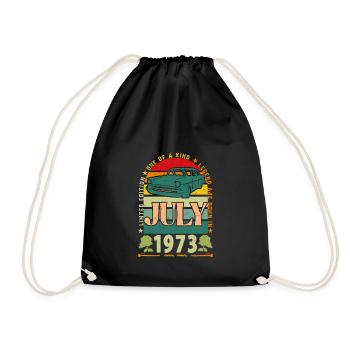 Geburtstagsgeschenk Juli 1973. - Turnbeutel - Schwarz - Vorne