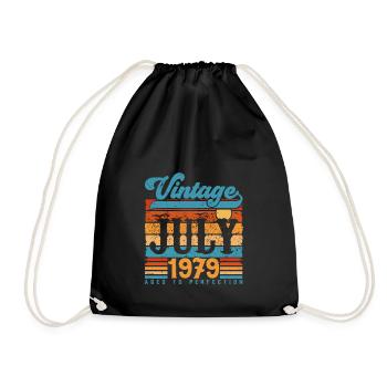 Juillet 1979, Cadeau Anniversaire juillet 1979. - Sac de sport léger - noir - Devant