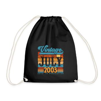 Juillet 2003, Cadeau Anniversaire juillet 2003. - Sac de sport léger - noir - Devant