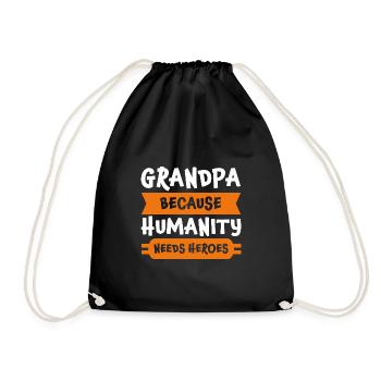Großvater Großvater Großvater Geschenk - Turnbeutel - Schwarz - Vorne
