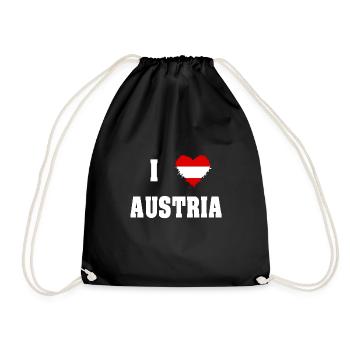 Austria Österreich - Turnbeutel - Schwarz - Vorne