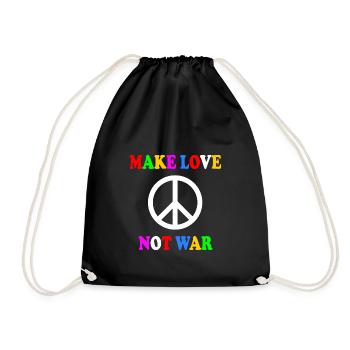 Make love not war - Drawstring Bag - black - Front