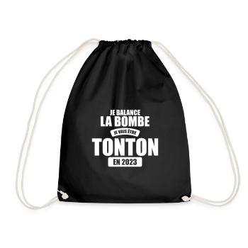 je balance la bombe je vais etre tonton en 2023 - Sac de sport léger - noir - Devant