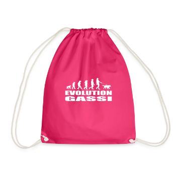 Hund - Turnbeutel - Fuchsia - Vorne