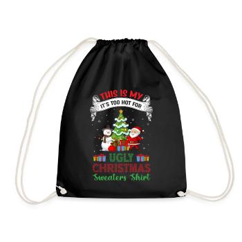 Chemise de Noël moche, design Weihnachts - Sac de sport léger - noir - Devant