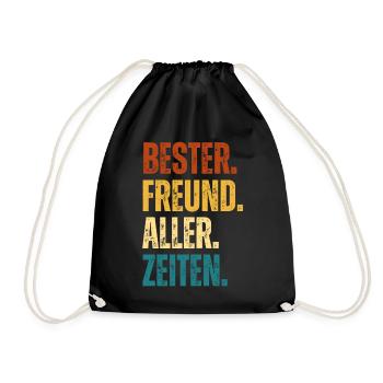 Bester Freund Aller Zeiten Valentinstag Geschenk - Turnbeutel - Schwarz - Vorne