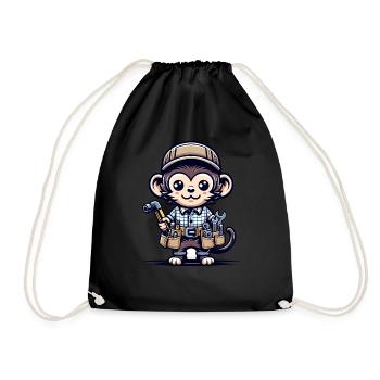 Artisan singe mignon - Sac de sport léger - noir - Devant