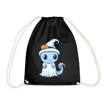 Lézard Halloween Bande dessinée Fantôme - Sac de sport léger - noir - Devant
