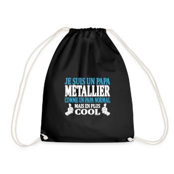Je suis un papa métallier - Sac de sport léger - noir - Devant