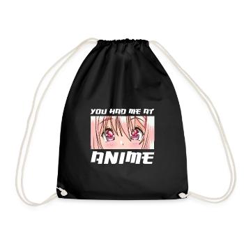 Anime merch Anime Anime Merchandise Geschenk - Turnbeutel - Schwarz - Vorne