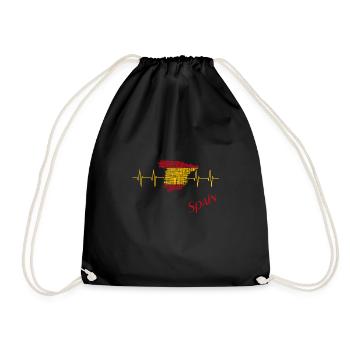 Spain, Spanien, Spanien Herzschlag - Turnbeutel - Schwarz - Vorne