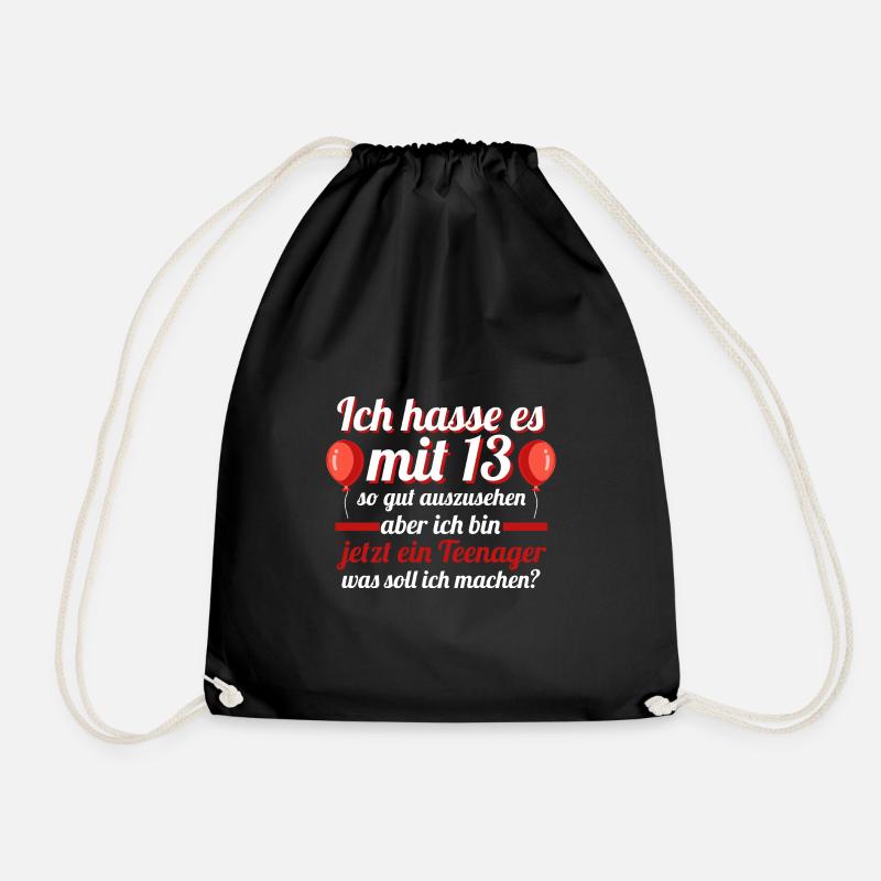 13.Geburtstag 13 Jahre Geburtstag Geschenk - Turnbeutel - Schwarz