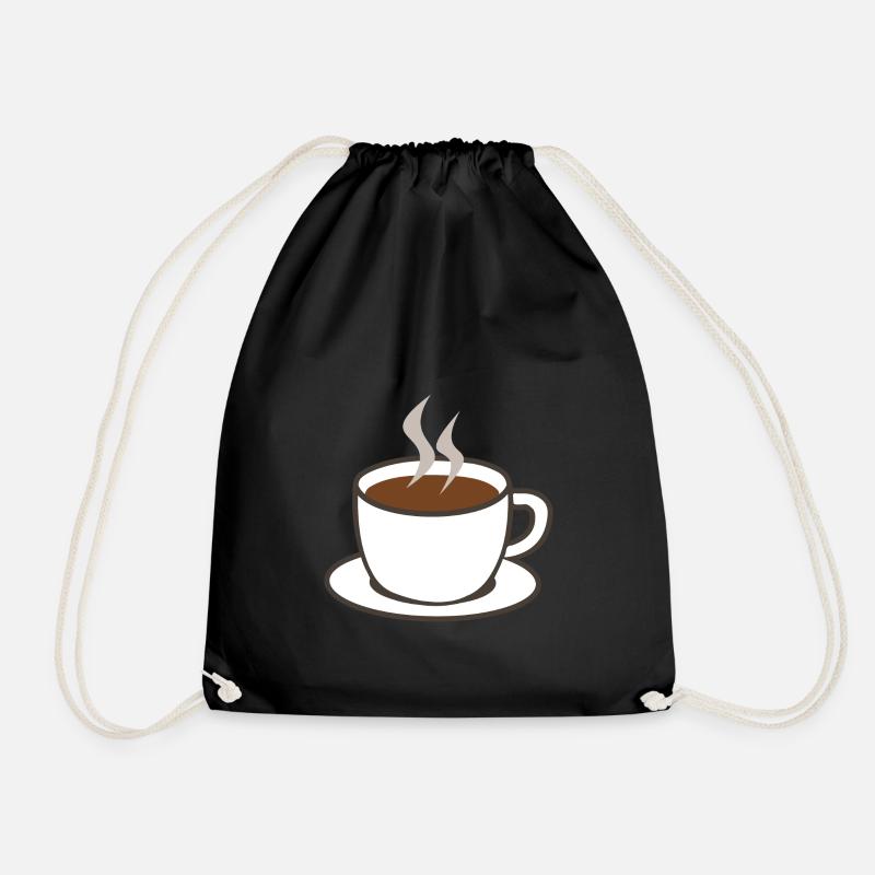 Kaffeetasse Kaffee Tasse Kaffeepott - Turnbeutel - Schwarz