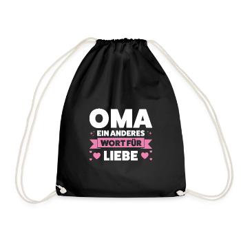 Oma Großmutter Omas Geschenk - Turnbeutel - Schwarz - Vorne