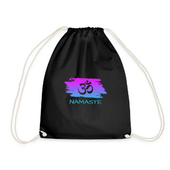 Namaste - Turnbeutel - Schwarz - Vorne