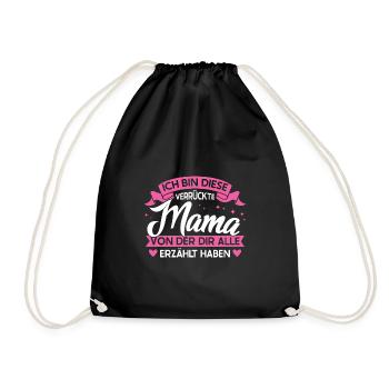 Mutter Familie Mütter Geschenk - Turnbeutel - Schwarz - Vorne