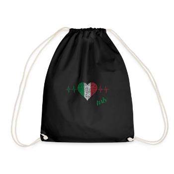 Italy - Turnbeutel - Schwarz - Vorne