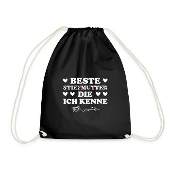 Stiefmama Familie Bonusmama Geschenk - Turnbeutel - Schwarz - Vorne
