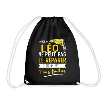 Si Léo ne peut pas le réparer on est foutus - Sac de sport léger - noir - Devant