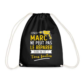 Si Marc ne peut pas le réparer on est foutus - Sac de sport léger - noir - Devant