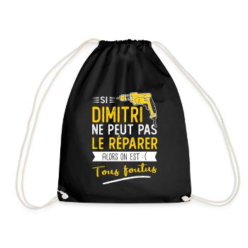 Si Dimitri ne peut pas le réparer on est foutus - Sac de sport léger - noir - Devant